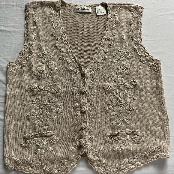 Beige vintage vest size Med - Picture 1 of 3